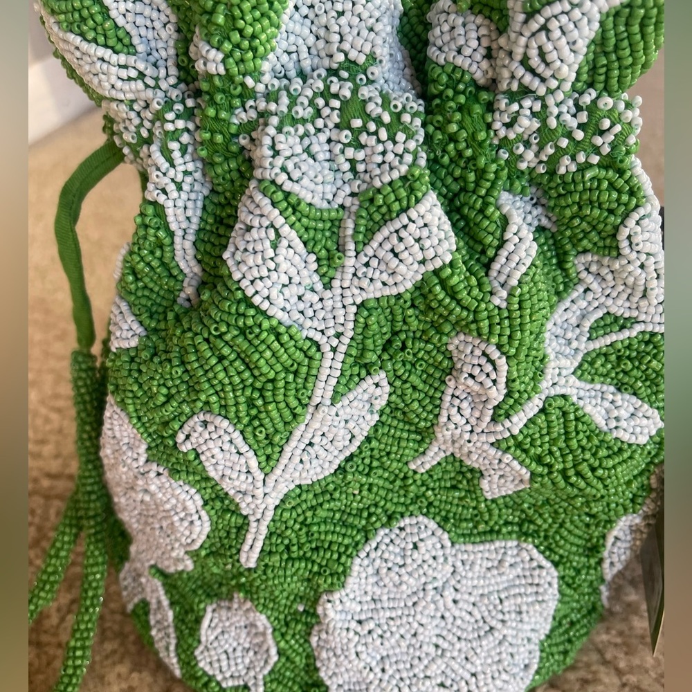 Kate Spade Rose Beaded Drawstring Bag - Picture 5 of 6
